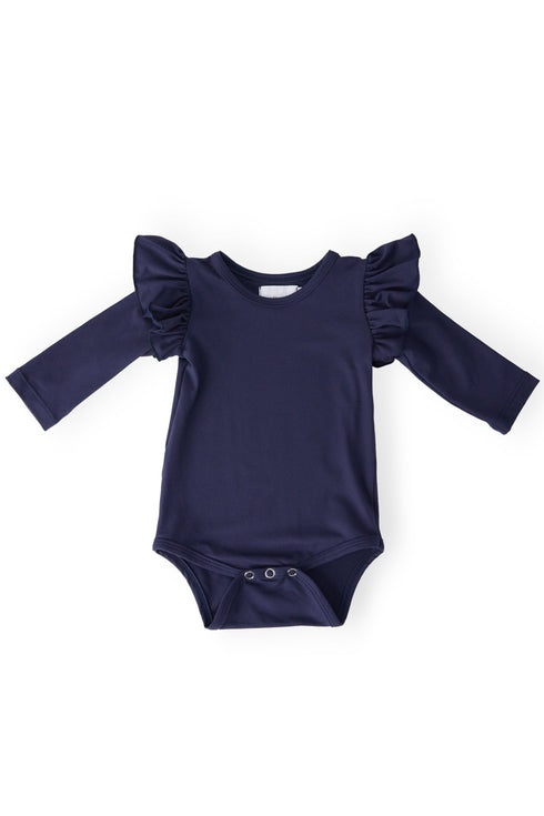 navy-l-s-flutter-bodysuit Mila & Rose - Sophia's StyleFlutter Bodysuit L/S-1